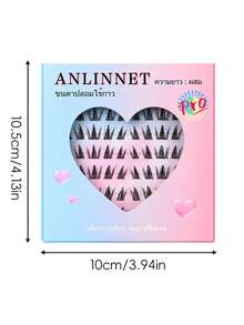 anlinnet 免膠水 60 貼 C 捲度豐盈亮澤假睫毛，自黏式 3 秒快速佩戴，自然迷人，輕盈可重複使用，適合日常妝容 - C - 查看 6