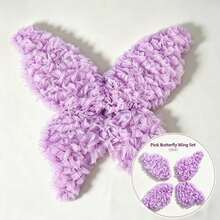 Giant Silk Butterfly Party Decoration, Large 3d Silk Mesh Butterfly Set Background For Birthday Parties, Weddings, Photo Booths, Christmas (Without Butterfly Rack) - Multicolor - View 6
