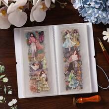 1pc Watercolor Hand-Painted Style Storage Album, Tape Sticker Storage Album, High-Quality PP Material, Photo Album Commemorative Album Idol Card Album, Perfect Gift For Family And Friends, Home And Office Storage Album - Storage Book - View 6