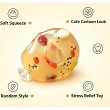 1pc Lotus Root & Lotus Seed Porridge Coconut Oil Squeeze Toy, Malleable Stress Relief Toy For Kids - Multicolor - View 2