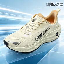 ONEMIX 時尚運動休閒跑鞋,舒適緩震,低筒厚底,防滑耐磨 - 穀米黃 - 查看 4