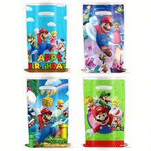 Hasbro 10pcs Mario Cartoon Super Mario Theme Party Decorations Disposable PE Gift Bags Candy Return Gift Bags - Style Random - View 9