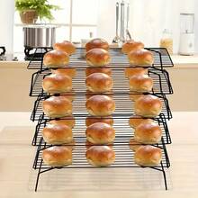 1/3/5PCS 16X10 Inch Foldable Cooling Rack, Baking Tray Style Rack, Stackable Baking Cooking Drying Cooling Rack, Camping Grill, BBQ Rack, Kitchen Supplies, Perfect Gift For Cooking Baking Cooling Cookies Cakes Suitable For Various Holidays - View 1