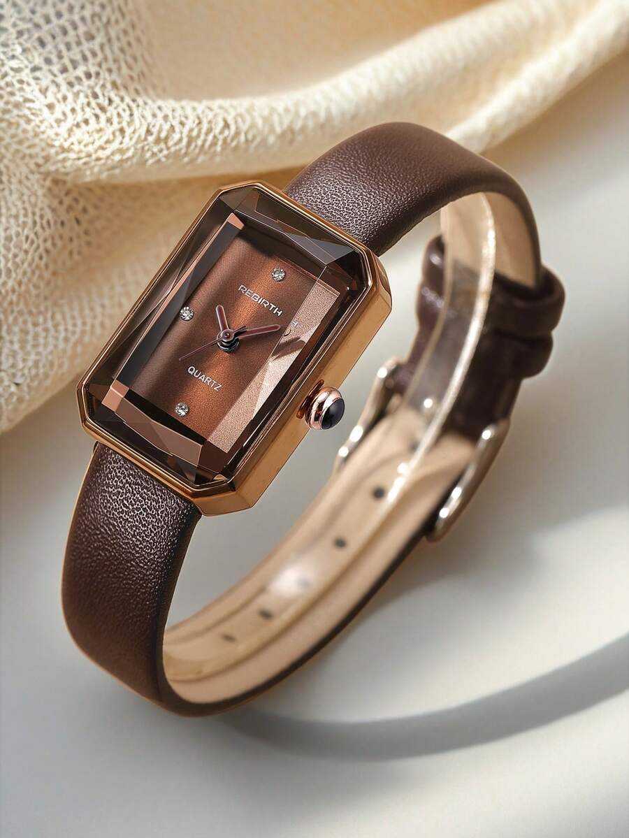1pc Women's Retro Fashionable Minimalist Quartz Watch, Suitable For Daily Wear