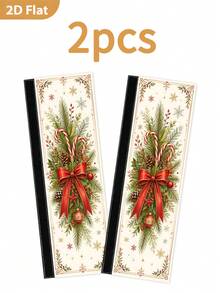 1/2pcs Christmas Fridge Handle Covers, Bow, Berry, Snowflake, Christmas Ball Patterns, With Hook & Loop Fastener, Suitable For Refrigerator, Oven, Microwave, Dishwasher, Christmas Kitchen Decor - View 9