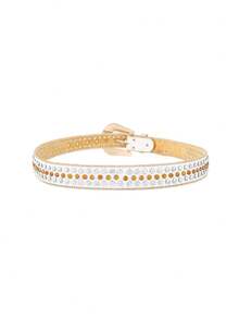 1pc Rhinestone Western Vintage Women's No-Punch Quick Dry Elastic Waist Belt, Suitable For Jeans And Dresses - Belt - View 2