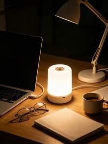 Touch Control Night Light, 3-Color Dimmable, Soft Warm Light, Independent Desktop Style, USB Powered, Modern Touch LED Bedside Lamp, Suitable For Baby Feeding, Bedroom Bedside, Dorm, Camping, Bedside Table Reading Night Light, Holiday Gift - Night Light - View 7