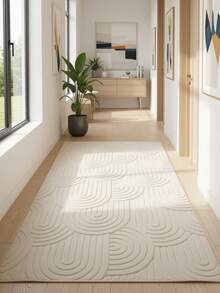 Modern Ivory Area Rug For Living Room | Soft Minimalist Contemporary Carpet Made In Turkey - Creamy White - View 1