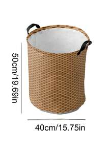 Bohemian Style Striped Collapsible Laundry Basket With Laundry Clips, Home Clothing Storage Box, Breathable Fabric Dirty Clothes Basket With Blanket Clips, Suitable For Bathroom And Bedroom, Home Storage Organizer Box - Multicolor - View 10