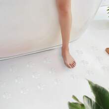 10pcs Transparent Clover-Shaped Bathtub Anti-Slip Stickers, Self-Adhesive Shower Floor Safety Non-Slip Mats, For Bathroom - AS052 Transparent - View 5