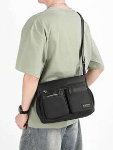 Men's Cargo Style Style Multi-Pocket Crossbody Bag Oxford Fabric Shoulder Bag Large Capacity Business Commute Travel Backpack Adjustable Strap Casual Practical Messenger Bag - Multicolor - View 8