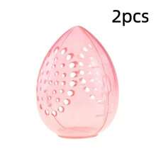 1/2pcs Beauty Sponge Makeup Storage Egg Powder Puff Makeup Egg-Shaped Transparent Holder Powder Puff Drying Box Makeup Accessories - Multicolor - View 6