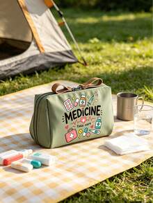 Medicine Storage Bag,Portable First Aid Kit Pouch,Large Capacity Medical Supplies Bag,Travel Emergency Medication Bag For Outdoor,Home And Vacation - Multicolor - View 3
