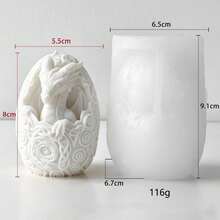 Cracked Dinosaur Egg Candle Mold DIY Animal Dinosaur Aromatherapy Plaster Resin Silicone Mold - Hatching Dinosaur Egg - View 5