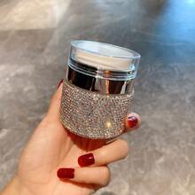 1pc Rhinestone Decorated High-End Vacuum Cream Jar Cosmetic Dispenser Bottle Travel Portable Pump Foundation BB Cream Lotion Bottle - View 10