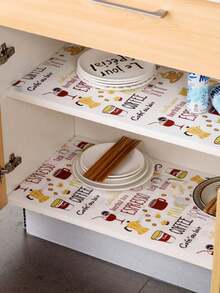 1 Roll 30*200cm Multipurpose Kitchen Lining, Non-Adhesive Cartoon Foam Print Moisture & Water Proof, Oil Proof For Wardrobe & Slippers, For School, Office, Home Use, Travel, Back To Classroom - Multicolor - View 1