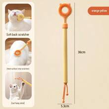 New Cat Toy Retractable Teaser Wand Multifunctional Double-Sided Itch Scratching Tool Energy-Consuming Interactive Kitten Toy 3-In-1 Retractable Grooming Tool, Individual Massage Itch Relief Wand And Interactive Teaser Wand, Gentle Pet Hair Removal Brush - Multicolor - View 5