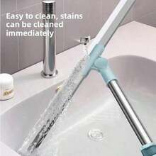 Squeegee Lantai Silikon Baja Tahan Karat, Pengikis Pembersih Basah dan Kering untuk Kamar Mandi & Kaca - Versi yang ditingkatkan - View 9