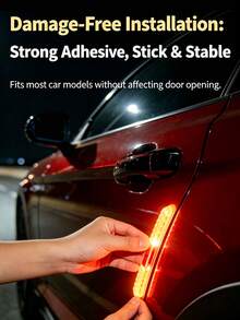 PAKRYS 1/2/4 PCS Strip Lampu Pintu Mobil Tenaga Surya, Lampu Dekorasi Multi-Mode 5 Warna dengan Perekat Mandiri, Pencahayaan Keamanan untuk Mobil Sepeda Motor dan Sepeda untuk Penggunaan Malam Hari - Berbagai gaya - View 8