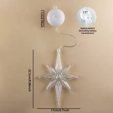 1PC/2pcs Polaris Suction Cup String Light, Christmas Decoration,Battery Powered, Christmas Light String, Curtain Light, Suitable For Autumn And Winter Seasons, Bedroom Decoration, Christmas, Wedding, Christmas Tree Decoration, (Excluding Batteries) - Polaris - View 9