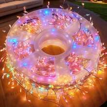 1件 100/200/300顆 LED 燈串 USB供電 8種模式 仙女燈 5/8/11米 銅線 LED燈 適用於婚禮 生日派對 露營 萬聖節 聖誕節裝飾 閃爍燈 戶外花園庭院陽台 聖誕樹裝飾燈 - 黃色 - 查看 28