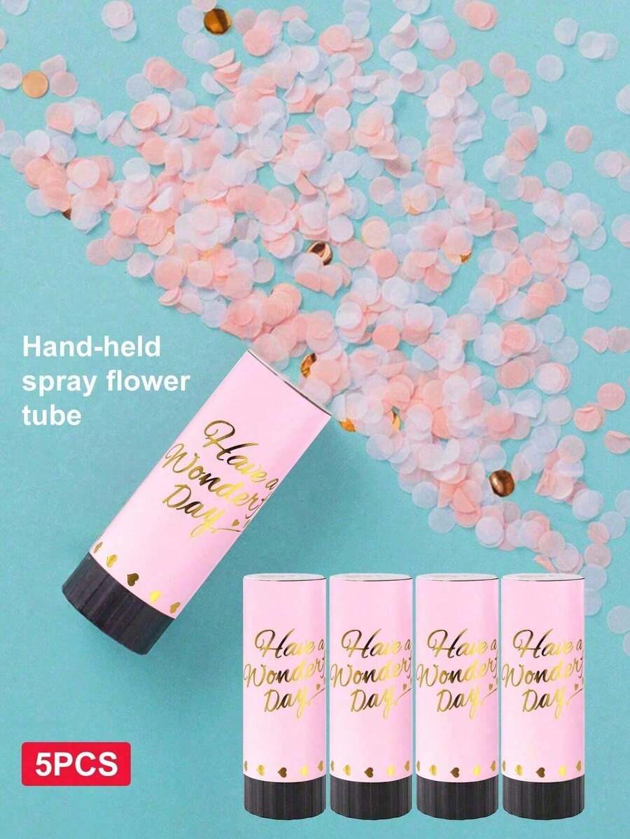 1pc Large Colorful Confetti Cannon, Handheld Twisted Tube, Suitable For Graduation Party, Wedding, Birthday, Anniversary, Gender Reveal Decoration And New Year And Mother's Day Graduation Decoration - Multi-color - View 1