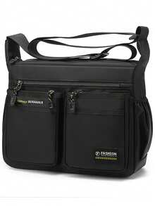 Men's Cargo Style Style Multi-Pocket Crossbody Bag Oxford Fabric Shoulder Bag Large Capacity Business Commute Travel Backpack Adjustable Strap Casual Practical Messenger Bag - Multicolor - View 2