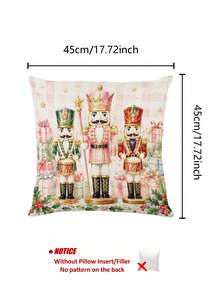 Taplak Meja Panjang Natal Motif Kotak-Kotak Nutcracker dengan Bantal dan Alas Piring, Dekorasi Meja Makan untuk Pesta Libur Natal, Perlengkapan Dekorasi Rumah Dapur - MultiWarna - View 6