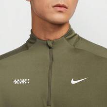Nike RUNNING Series Comfortable Minimalist Stylish Versatile Long Sleeve Half-Zip Pullover Sweatshirt Men's Green - Green - View 3