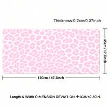 1PC Thick Durable Light Pink Leopard Print Keyboard Leather Mouse Pad Non-Slip Base Gaming Smooth Stain Resistant Surface Leather Desk Mat Birthday Gift For Gamers Students Professionals Office Home Desktop Laptop Minimal Design - View 13