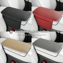 1pc PU Leather Embossed Extended Car Center Console Protector Pad, Car Armrest Cushion, Dual Storage Pockets/No Storage Pockets Optional, Wear-Resistant Anti-Slip All-Season Universal, Easy Installation, 34cmx21cm, Car Interior Accessories - Multicolor - View 9