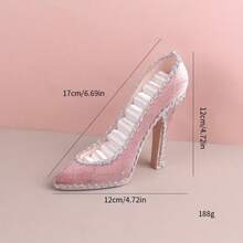 1pc High Heel Shaped Ring Display Stand, Pink Jewelry Counter Ring Display Rack, Ring Storage Display Shelf Suitable For Jewelry Store Boutique Desktop, Portable Ring Collection Display Stand, Jewelry Storage Organizer Rack For Counter Display - Multicolor - View 8