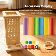 4-In-1 Game Set, Stick Pulling, Color Sorting, Balance Beam, Stick Picking, Comprehensive Exercise For Children's Thinking Ability, Concentration, Creativity, Color Recognition, Interactive Early Education Toy, Birthday Gift, Holiday Gift, Surprise Gift, Mystery Gift, Tabletop Game, Children's Educational Toy (Accessories Random) - Multicolor - View 9