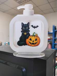 Halloween Black Cat And Pumpkin Compact Kitchen - Perfect Housewarming Gift For Dog Lovers, Spring Decor - Plastic Material, Bathroom Accessories, Cute Design, Easy-To-Use Pump, Home Decor, Halloween Gift, Christmas Gift - Multicolor - View 9