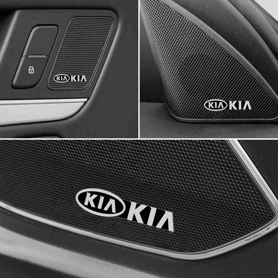 3D Aluminum Speaker For Kia Rio Ceed Sportage Cerato Soul Sorento Picanto Optima Stereo Speaker Badge Emblem Sticker Auto - 1PC - View 1