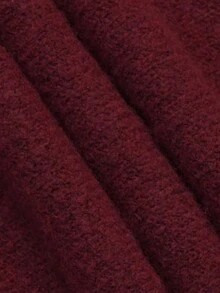 Nicenter Women's Open Front V Neck Long Sleeve Wool Blend Cardigan Sweaters, Red Elegant Fall Clothes For Women, Winter Clothes For Daily Commute Vacation - Burgundy - View 6