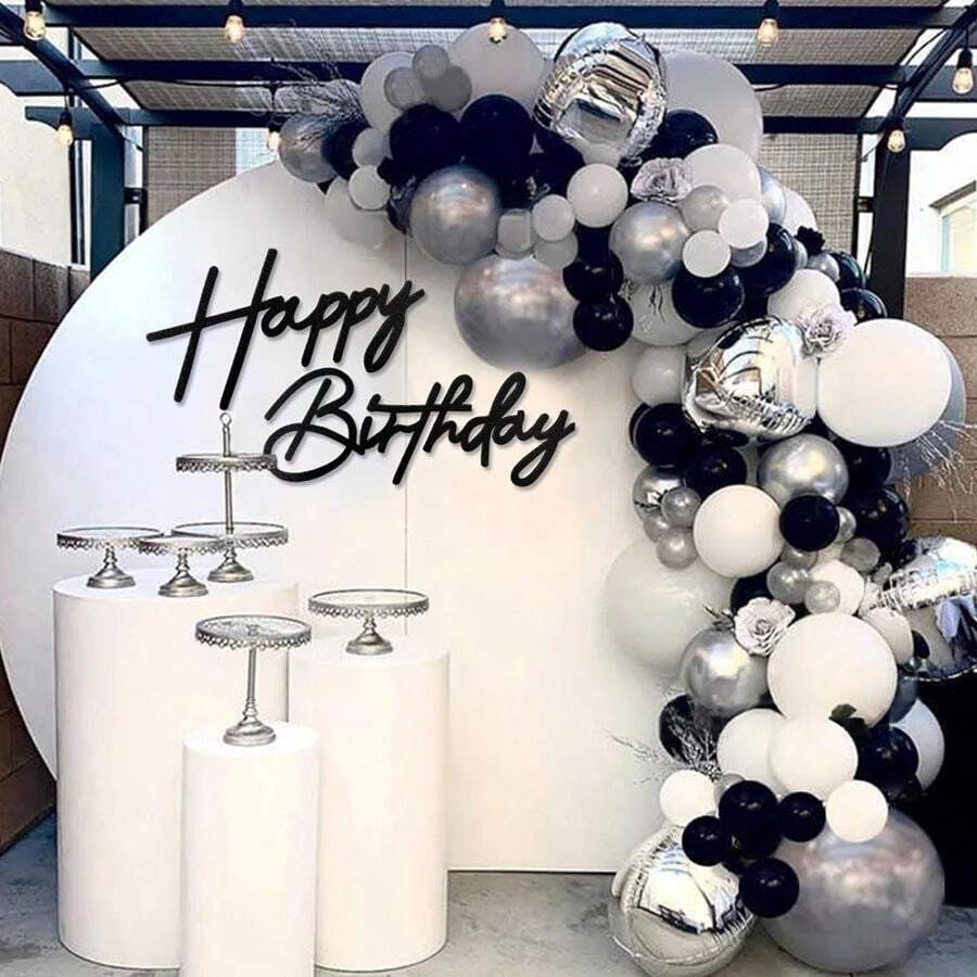 1pc Happy Birthday Backdrop Decoration Sign - Felt Happy Birthday Sign For Balloon Arch Birthday Party Balloon Arch Backdrop Decoration, Also For Birthday Parties, Vintage Rustic Birthday Party Decoration Backdrop Wall Photo Prop, Christmas Halloween