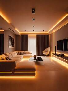 USB 5V Low Voltage 2835 LED Warm White Light Strip, 5m/10m, Living Room Bedroom TV Background Cabinet Party Atmosphere Lighting - Yellow - View 5