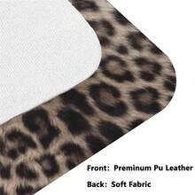 Leather Desk Pad Protector Simulation Grey Leopard Print Pattern Design INS Cool Leather Mouse Pad Office Desk Mat Waterproof Non-Slip PU Desk Blotter Pad Gaming Esports User - View 5