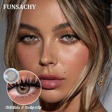FUNSACHY 1 Pair Of Series Contact Lenses, 14.5mm, Annual Use Grey Contact Lenses - MANILA-gRAY - View 3