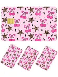 2pcs Credit Card Privacy Protection Stickers, Cherry Blossom Pattern Birthday Gift PVC Material Anti-Fingerprint Anti-Scratch Wear-Resistant Card Skin, Card Protector, Suitable For Men, Women, Couples, Chip Cards, Bank Cards, Decoration Stickers, Credit Cards, Transit Cards, Student Campus Cards, Personalized DIY Customization - 2pcs - View 4