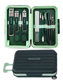 VCHOSE 12pcs New Professional Manicure & Pedicure Set, 30pcs Complete Nail Care Tool Kit, Includes Men's Hand & Foot Trimming Scissors And Nail Tools (Black) - Multicolor - View 8