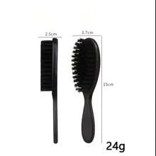 Men's Wavy Medium Stiff Bristle Brush With ABS Handle - Scalp Massage Comb Suitable For All Hair Types, Normal Hair - Multicolor - View 6