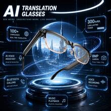 Smart Translation Glasses, Supports Real-Time Translation Of 100+ Languages, Equipped With 8MP Camera, Can Play Music, Make Hands-Free Calls, Features Meeting Notes Function, Powerful Assistant For Social Networking, Suitable For Men And Women As Holiday Gift - View 12