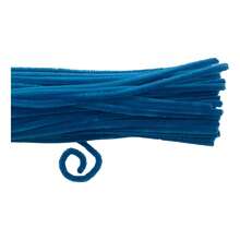 100 Chenille - Limpia Pipas Normal -manualidades = Full - 12 AZUL TURQUESA - Ver 1