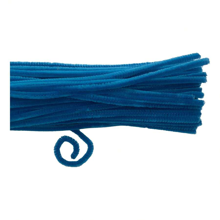 100 Chenille - Limpia Pipas Normal -manualidades = Full - 12 AZUL TURQUESA - Ver 1