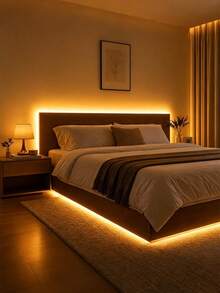 USB 5V Low Voltage 2835 LED Warm White Light Strip, 5m/10m, Living Room Bedroom TV Background Cabinet Party Atmosphere Lighting - Yellow - View 4