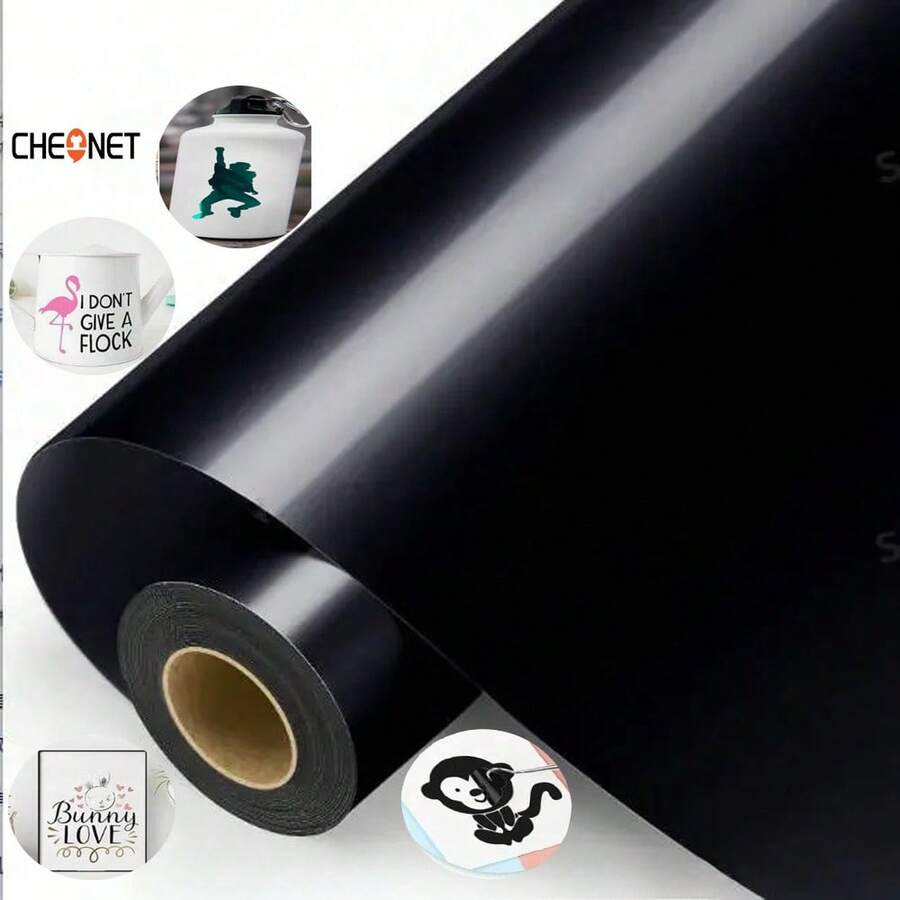 Permanent Vinyl Stickers, Adhesive Vinyl Rolls Compatible With All Cutting Machines, Permanent Outdoor Vinyl Stickers For Decorative Stickers, Car Decals, Scrapbooking, Signage, Glossy Waterproof