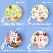 1pc Disney [One-Click Retraction] 2.0m Tape Measure, Zootopia Nick & Judy Mini 2m Soft Measuring Tape For Clothes, Waist, Bust, Hips And Height Measurement - Multi-color - View 1