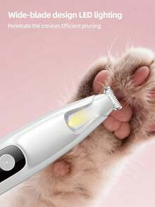 Electric Dog Paw Trimmer, Paw Clipper For Dogs, Rechargeable Pet Shaver With LED Light, Low-Noise Pet Hair Clipper, Suitable For Paws, Eyes, Ears, Face, And Butt - View 2